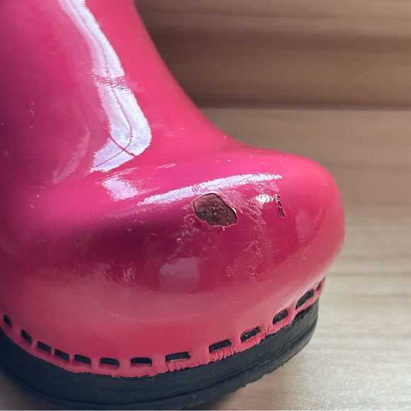 Dansko Hot Pink Leather Clogs - Picture 8 of 9